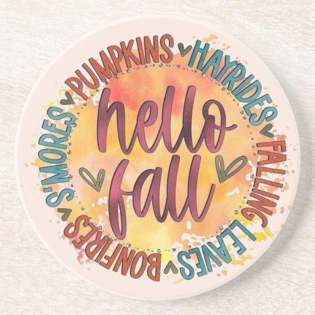 Posavasos Hello Fall Coaster (Frente)