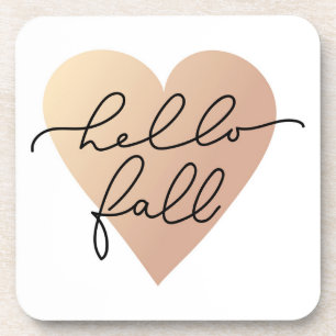 Posavasos Hello Fall Love Heart