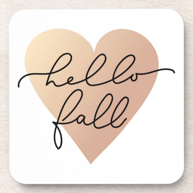 Posavasos Hello Fall Love Heart (Frente)