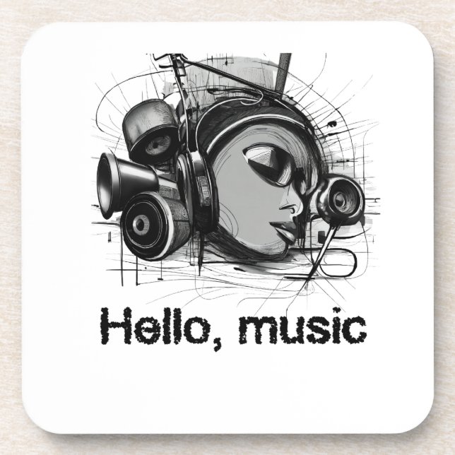 Posavasos hello music (Frente)