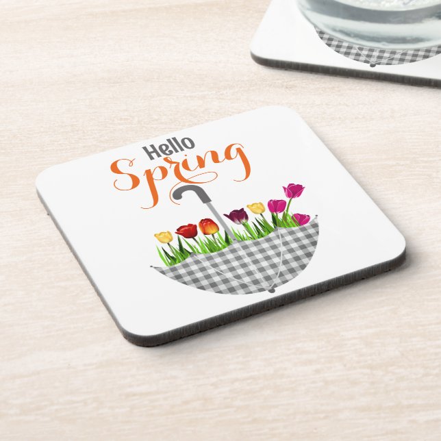 Posavasos HELLO SPRING Cita Tulip Floral (Lado Izquierdo)