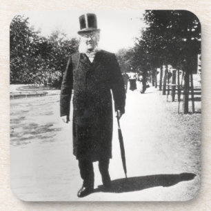 Posavasos Henrik Ibsen (1828-1906) en Oslo, 1896 (foto de