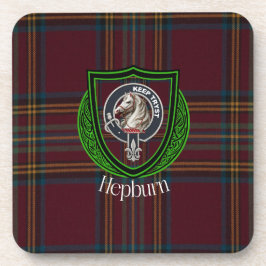Posavasos Hepburn Scottish Clan Tartan & Crest