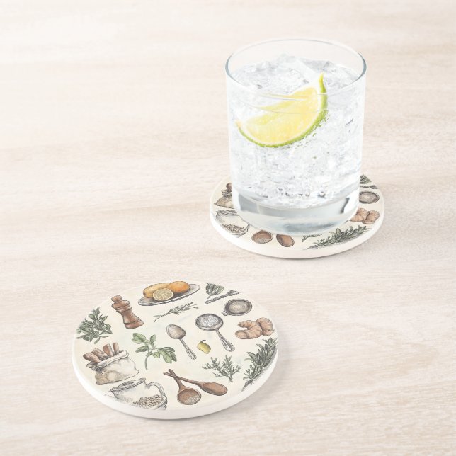 Posavasos Herbs & Kitchen Essentials (Lado)