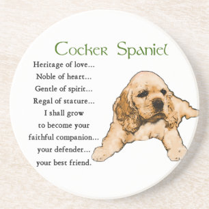 Posavasos Herencia de cocker spaniel del amor