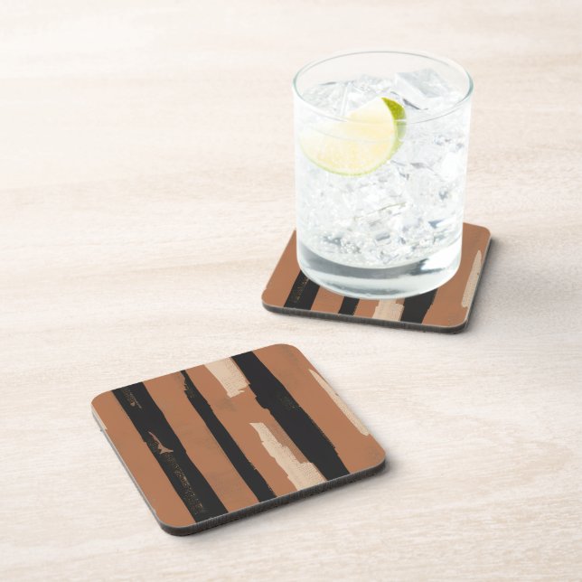Posavasos Heritage Stripe (terracota + black)   (Lado Derecho)