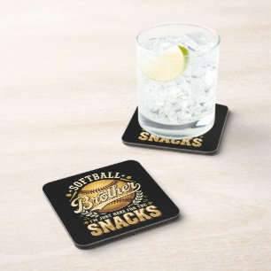 Posavasos Hermano de Sóftbol Divertido Snacks Deportes