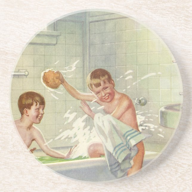 Posavasos Hermanos, niños y niños de la época, chisporrotean (Frente)