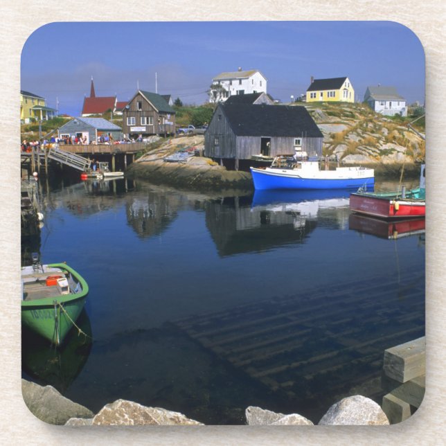 Posavasos Hermosa aldea de Peggy's Cove con puerto (Frente)