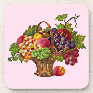 Posavasos hermosa cesta de fruta de Victoria
