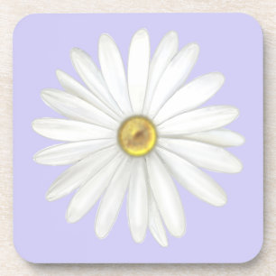 Posavasos Hermosa flor de margarita en pervinca ligera
