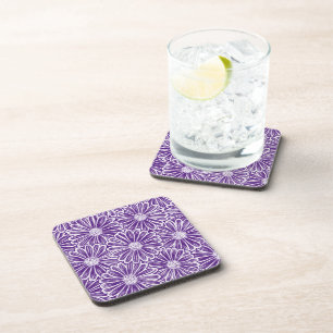Posavasos Hermosa flor de margarita, Ilustracion de semitono