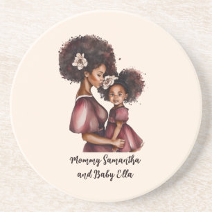 Posavasos Hermosa madre y hija negra (27)