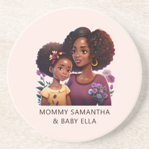 Posavasos Hermosa mamá y hija negras (12)