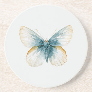 Posavasos Hermosa Mariposa Crema Azul