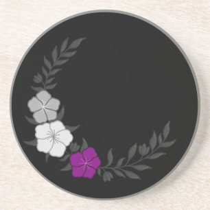 Posavasos Hermosa media luna de flores asexuales sutiles