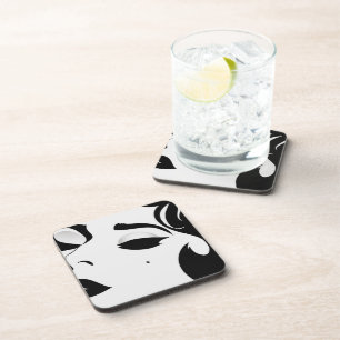 Posavasos Hermosa mujer montaña rusa