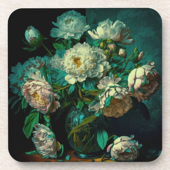 Posavasos Hermosa Peony Flowers Beapet Coaster (Frente)