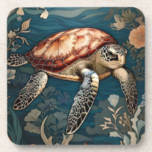 Posavasos Hermosa tortuga submarina