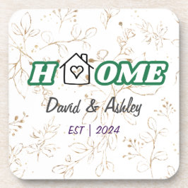 Posavasos Hermosa y elegante pareja de Personalizados Nombre