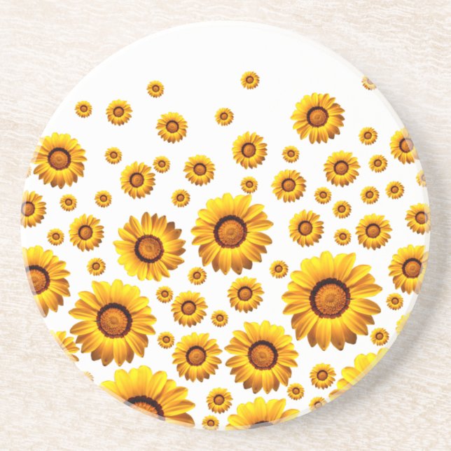 Posavasos Hermosas flores amarillas (Frente)