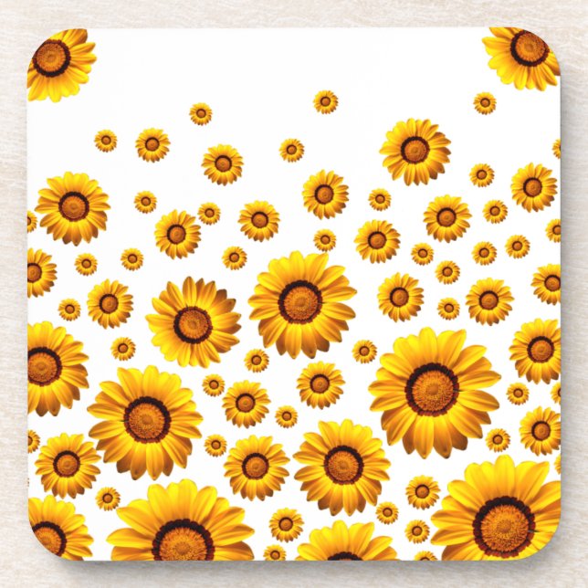 Posavasos Hermosas flores amarillas (Frente)