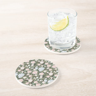Posavasos Hermosas Flores Azules Rosadas
