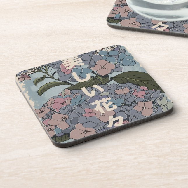 Posavasos Hermosas flores japonesas (Lado Izquierdo)