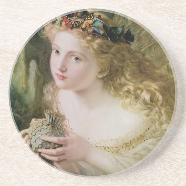 Posavasos Hermosas mariposas de hadas por Sophie Anderson (Frente)