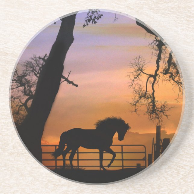 Posavasos Hermosas Montañas de Arenisca de Caballo (Frente)
