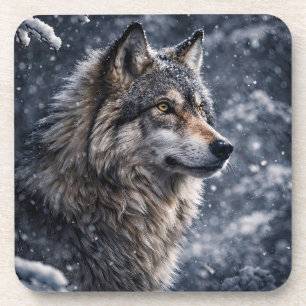 Posavasos Hermosas Montañas Rusas del Lobo Invierno