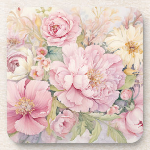 Posavasos Hermosas peonías rosadas