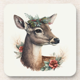 Posavasos Hermosas vacaciones de invierno de ciervos/Navidad