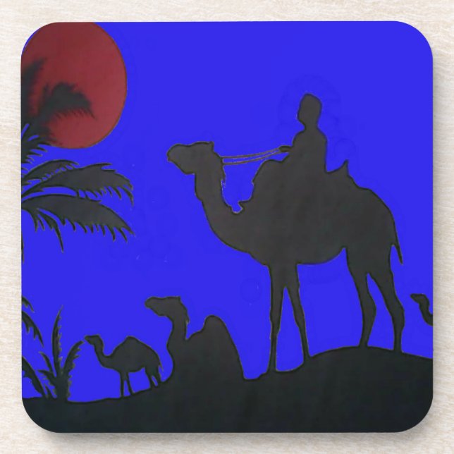 Posavasos Hermoso asombroso Camello Sunset Safari Art Print (Frente)