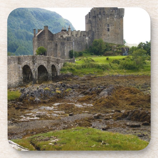 Posavasos Hermoso castillo Eileen Donan en Dornie occidental (Frente)