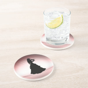 Posavasos Hermoso Chica gitano toca violín