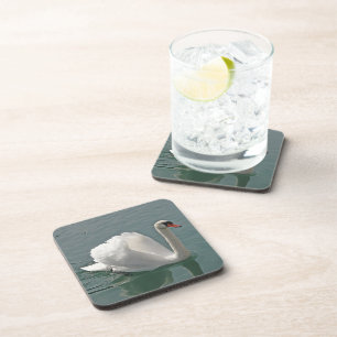Posavasos Hermoso cisne blanco