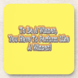 Posavasos ¡Hermoso Diseño De La Cita "Ser Ganador"! T-S
