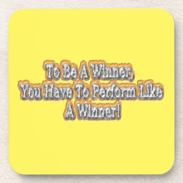 Posavasos ¡Hermoso Diseño De La Cita "Ser Ganador"! T-S (Frente)