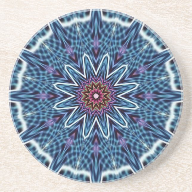 Posavasos Hermoso diseño único de mandala (Frente)