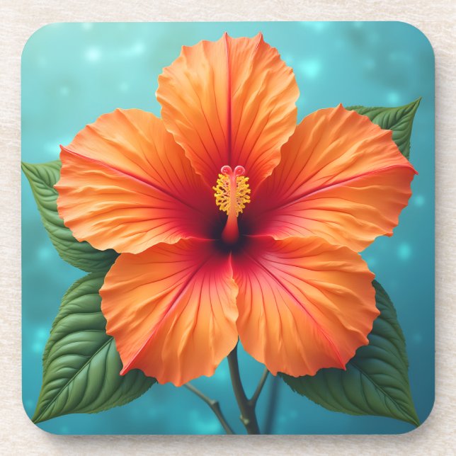Posavasos Hermoso Hibiscus hawaiano (Frente)
