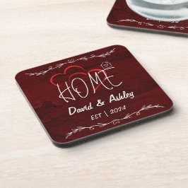 Posavasos Hermoso hogar de elegantes nombres de dos Personal