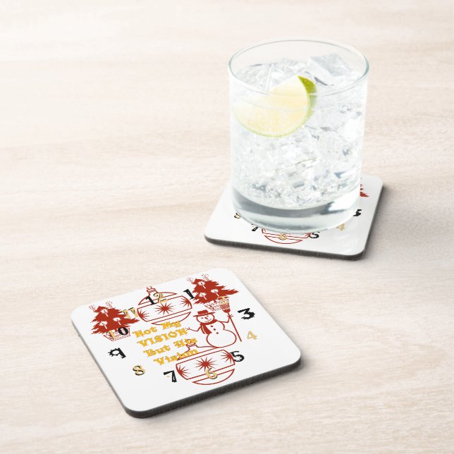 Posavasos Hermoso hogar rojo para Navidades (Lado Derecho)