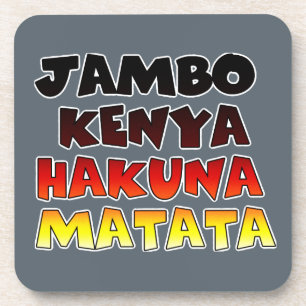 Posavasos Hermoso Jambo Kenia Hakuna Matata Arte Encantador