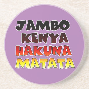 Posavasos Hermoso Jambo Kenia Hakuna Matata Arte Encantador