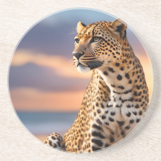 Posavasos Hermoso leopardo (Frente)