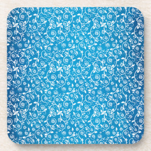 Posavasos Hermoso patrón geométrico azul