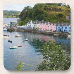 Posavasos Hermoso puerto y veleros con reflejos en 2