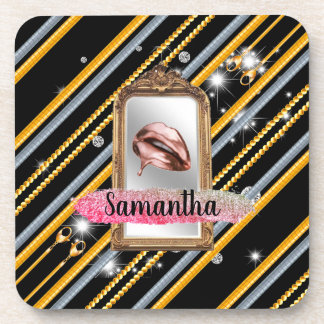 Posavasos Hermoso Regalo Girly Elegante Personalizado de Mod