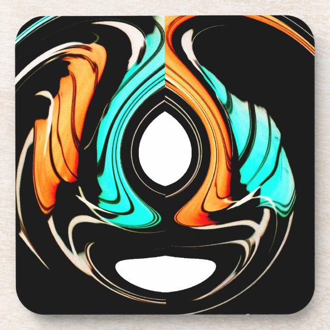 Posavasos Hermoso resumen Swirls Art Print (Frente)